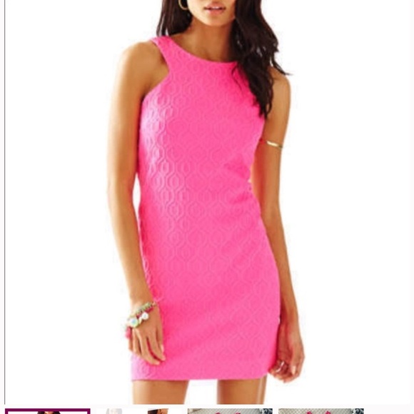 Lilly Pulitzer metallic print Pink Shift Dress Sleeveless size XS - Picture 1 of 9